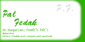 pal fedak business card